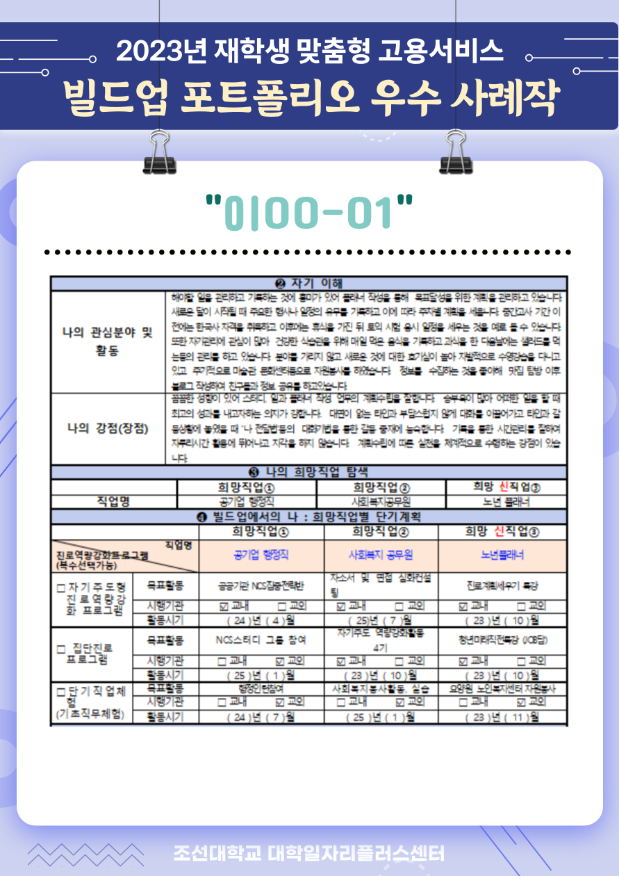 [재학생맞춤형고용서비스]빌드업 포트폴리오 우수사례작